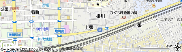 静岡県掛川市上張478周辺の地図