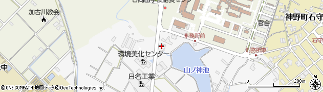 兵庫県加古川市野口町水足1608周辺の地図
