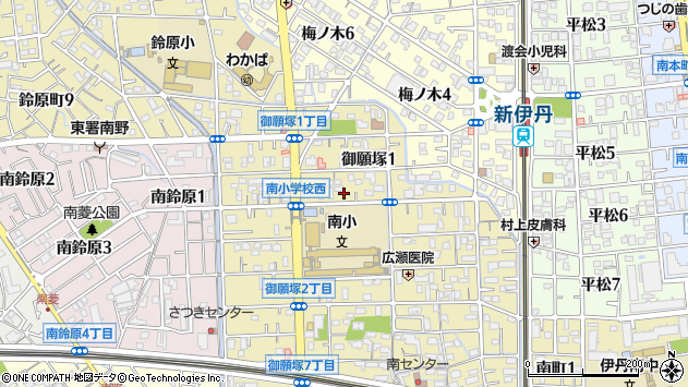 〒664-0855 兵庫県伊丹市御願塚の地図