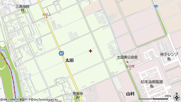 〒437-0052 静岡県袋井市太田の地図
