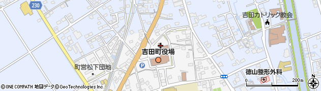 吉田町役場　中央公民館周辺の地図