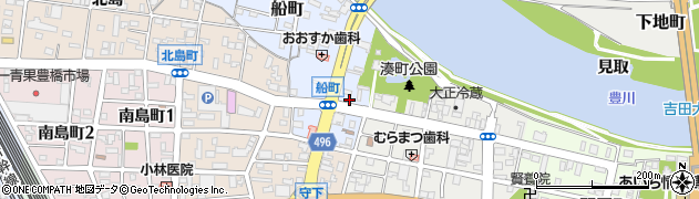 愛知県豊橋市船町260周辺の地図