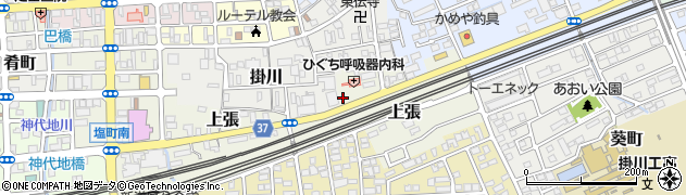 静岡県掛川市上張263周辺の地図