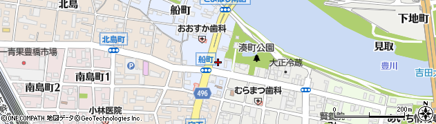 愛知県豊橋市船町257周辺の地図
