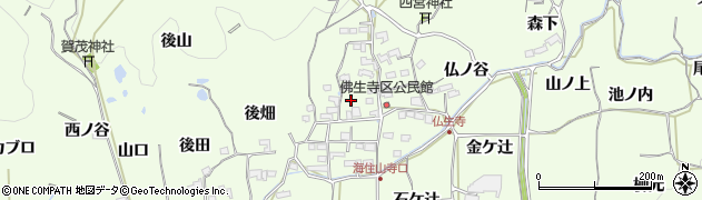 京都府木津川市加茂町例幣（小林）周辺の地図