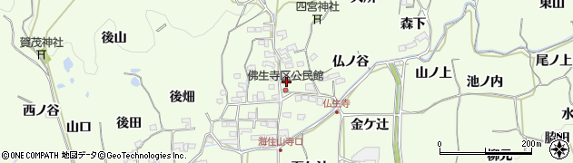 京都府木津川市加茂町例幣（松ケ辻）周辺の地図