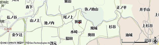 京都府木津川市加茂町例幣（狭間）周辺の地図