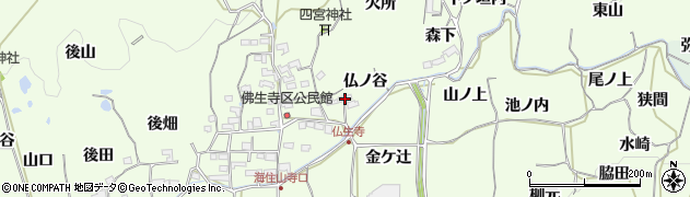 京都府木津川市加茂町例幣仏ノ谷周辺の地図