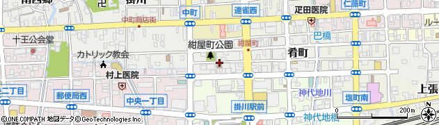 静岡県掛川市紺屋町周辺の地図