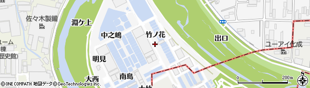 兵庫県伊丹市口酒井（竹ノ花）周辺の地図