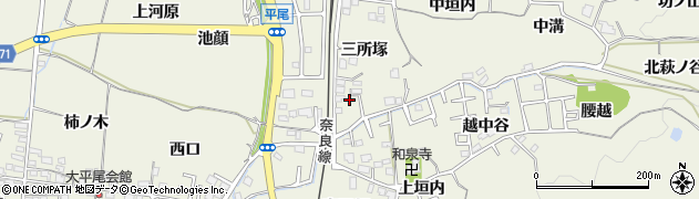 京都府木津川市山城町平尾三所塚47周辺の地図