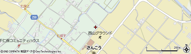 岡山県赤磐市下仁保周辺の地図
