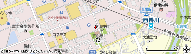 静岡県掛川市大池周辺の地図