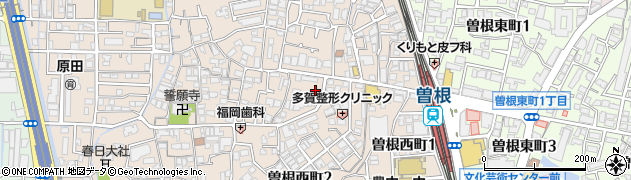 大阪府豊中市曽根西町周辺の地図