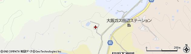 京都府京田辺市打田友谷周辺の地図