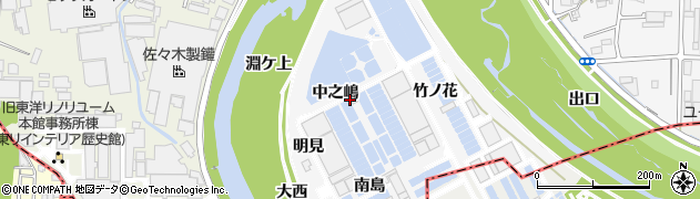 兵庫県伊丹市口酒井（中之嶋）周辺の地図