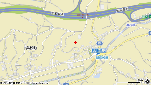 〒431-1202 静岡県浜松市中央区呉松町の地図
