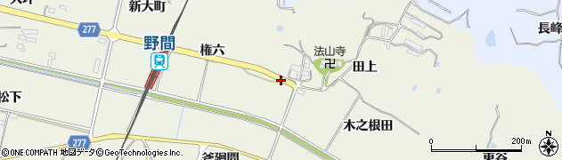 愛知県知多郡美浜町野間田上周辺の地図