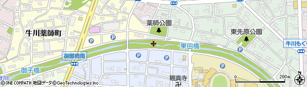 仁連木橋周辺の地図