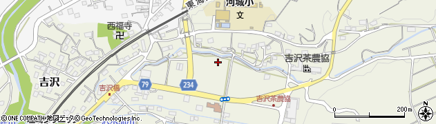 静岡県菊川市吉沢周辺の地図
