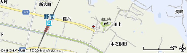 愛知県知多郡美浜町野間田上10周辺の地図