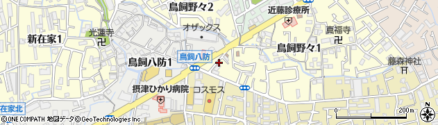 串かつ居酒屋はじけ家 摂津鳥飼店周辺の地図