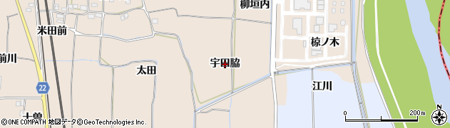 京都府精華町（相楽郡）下狛（宇田脇）周辺の地図