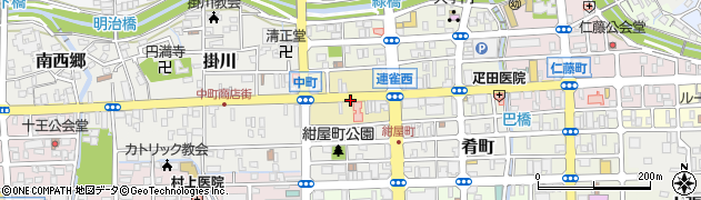 静岡県掛川市中町周辺の地図