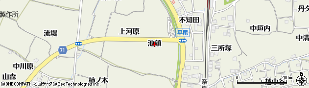 京都府木津川市山城町平尾（池顔）周辺の地図