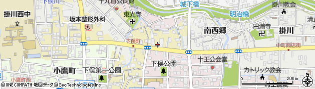 掛川下俣郵便局周辺の地図