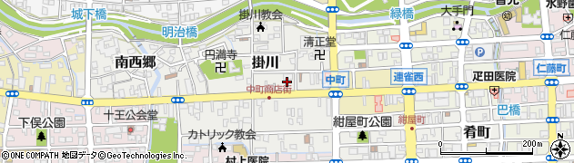 ファミリーマート掛川西町店周辺の地図