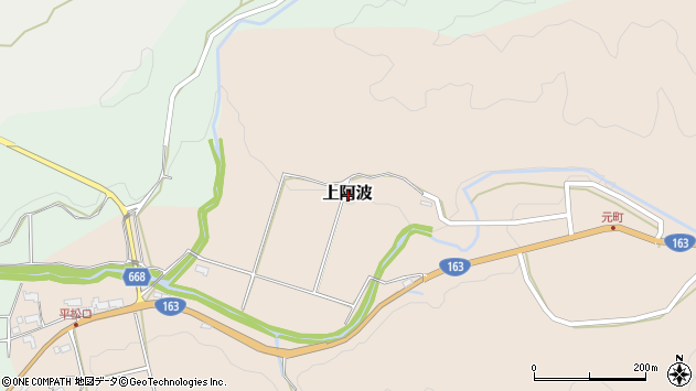 〒518-1412 三重県伊賀市上阿波の地図