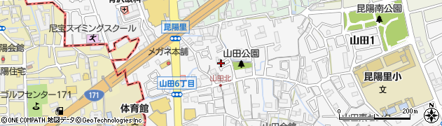 兵庫県伊丹市山田（来光寺）周辺の地図