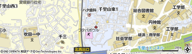 蝉 関大前店周辺の地図