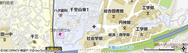 ローソンストア１００関大前店周辺の地図