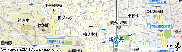 兵庫県伊丹市梅ノ木4丁目周辺の地図