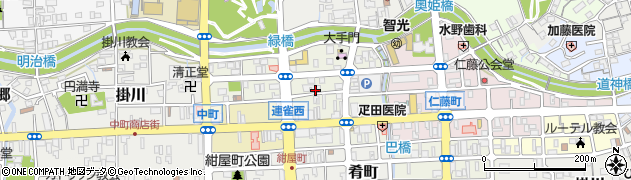 静岡県掛川市城下周辺の地図