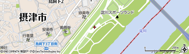 大阪府摂津市鳥飼下周辺の地図