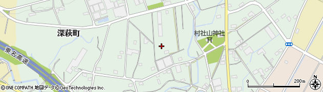 静岡県浜松市中央区深萩町周辺の地図