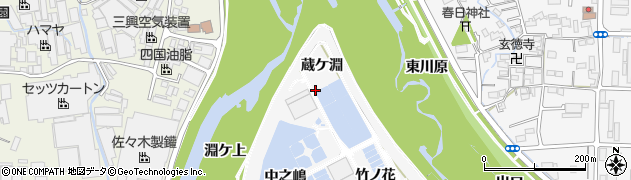 兵庫県伊丹市口酒井（蔵ケ淵）周辺の地図