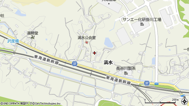 〒436-0011 静岡県掛川市満水の地図