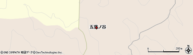 兵庫県神戸市北区山田町下谷上五葉ノ谷周辺の地図