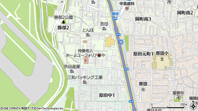 〒561-0894 大阪府豊中市勝部の地図