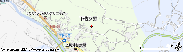 静岡県河津町（賀茂郡）下佐ケ野周辺の地図