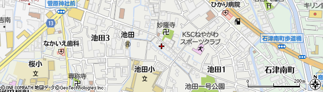 大阪府寝屋川市池田周辺の地図