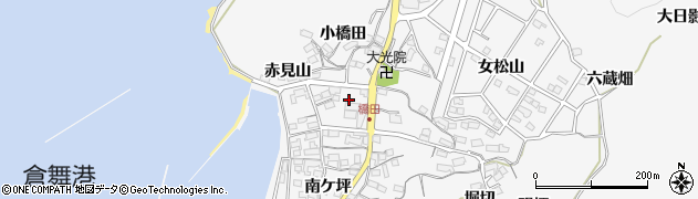 愛知県蒲郡市西浦町赤浜周辺の地図