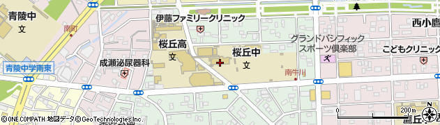 桜丘中学校周辺の地図