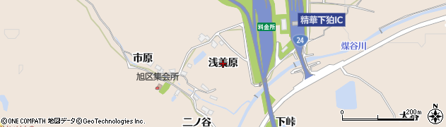 京都府精華町（相楽郡）下狛（浅美原）周辺の地図