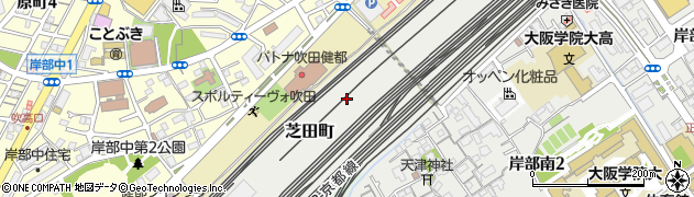 大阪府吹田市芝田町周辺の地図