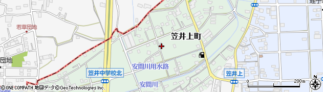 静岡県浜松市中央区笠井上町周辺の地図